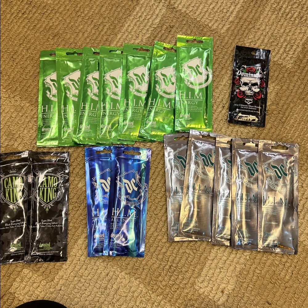 Men’s Tanning Lotion Packet Lot